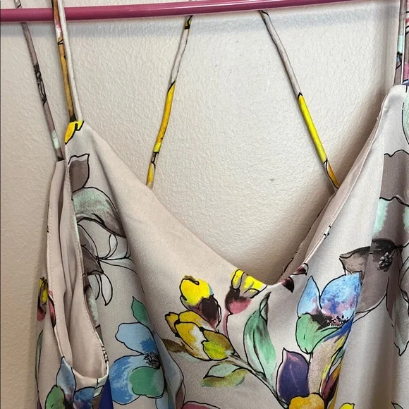 Floral Camisole with Yellow and Blue Accents - Picture 3 of 13